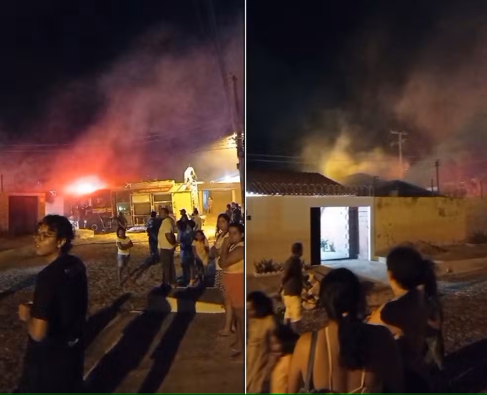 Mãe é suspeita de incendiar casa e matar as filhas em praia do Piauí; mulher foi achada morta — Foto: Reprodução Mãe é suspeita de incendiar casa e matar as filhas em praia do Piauí; mulher foi achada morta — Foto: Reprodução